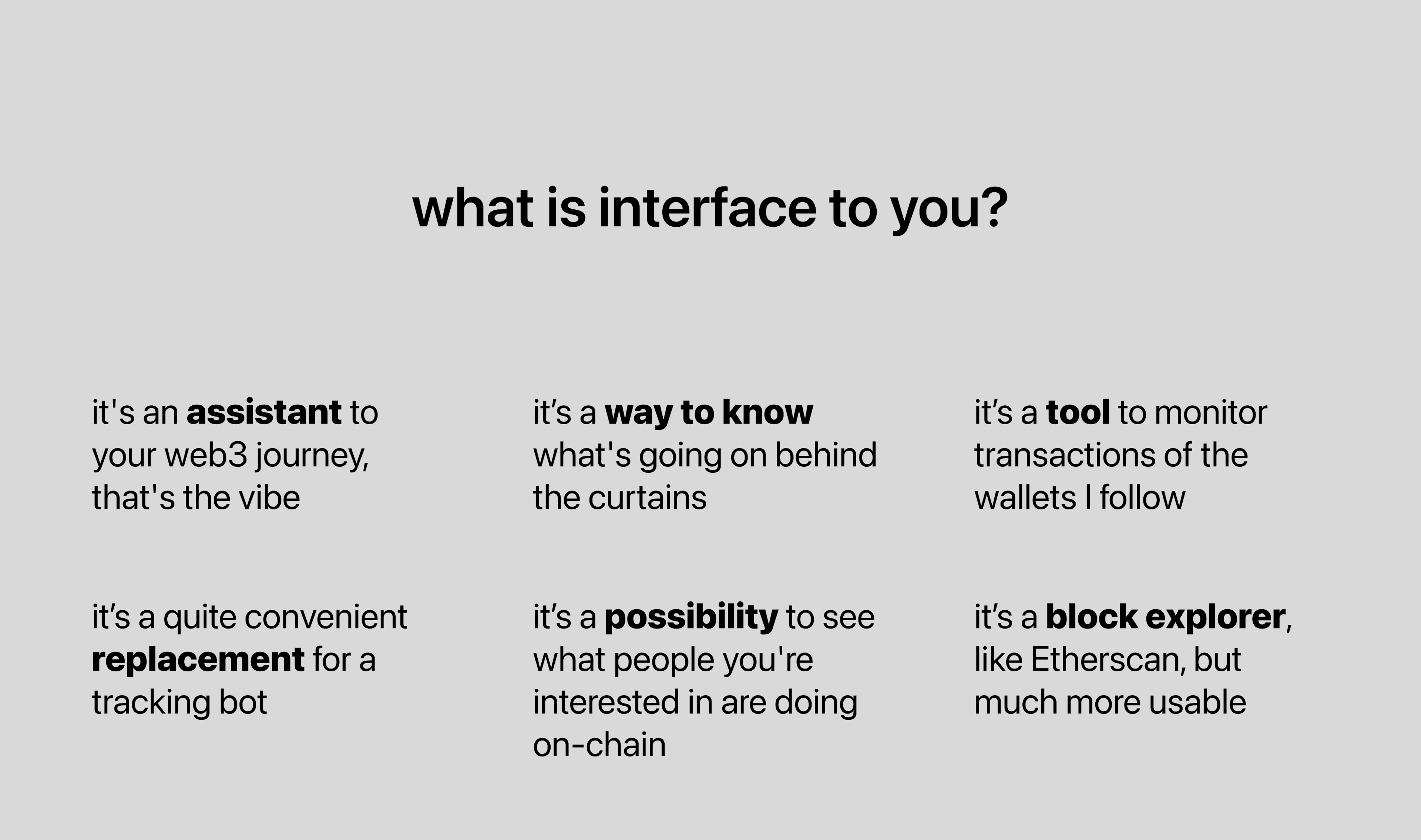 what is interface to you?